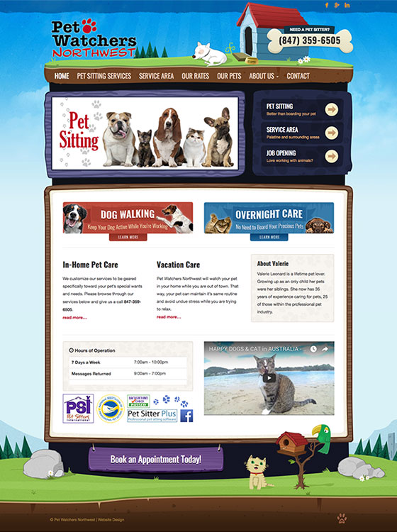 Pet Sitting site Meta Groove site Design, SEO and SEM